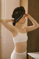 Hair Towel - Chocolate + Periwinkle