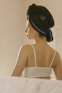 Hair Towel - Chocolate + Periwinkle
