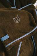 Hair Towel - Chocolate + Periwinkle